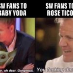star-wars-memes sequel-memes text: SW FANS TO SW FANS TO ROSE TICO You lucking donkey  sequel-memes