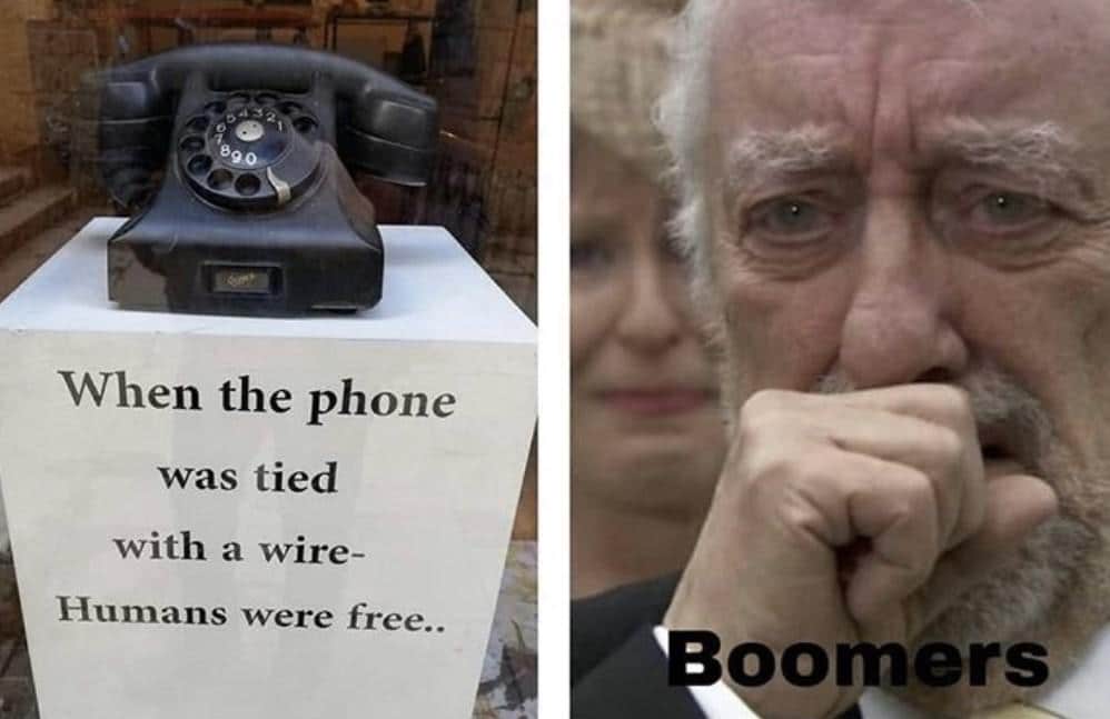 dank other-memes dank text: When the phone was tied with a wire- Humans were free.. Pomers, 