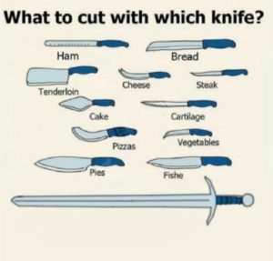 What to Cut With Which Knife but i drew in the sword Drawing meme template