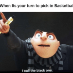 offensive-memes nsfw text: When Its your turn to pick in Basketball I call the black one.  nsfw