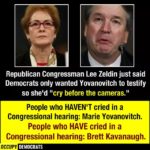 political-memes political text: Republican Congressman Lee Zeldin just said Democrats only wanted Yovanovitch to testify so sheld "cry before the cameras." People who HAVEN
