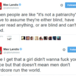 feminine-memes women text: Max Landis e gIJptomyknees 0 Follomng When people are like "it