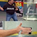 christian-memes christian text: Jesus  ptoble€ms  christian