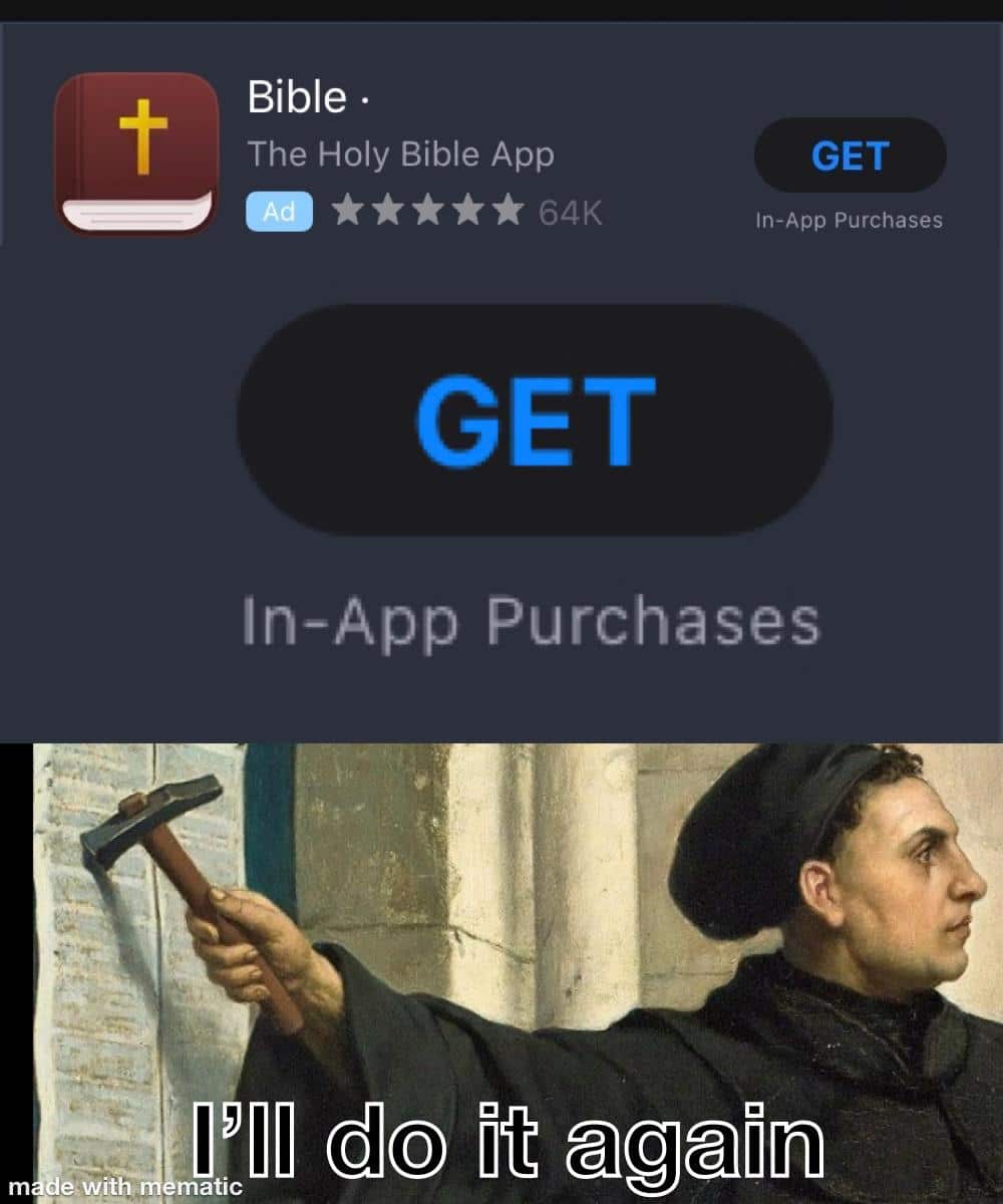 christian christian-memes christian text: Bible • The Holy Bible App 64K GET GET In-App Purchases In-App Purchases do agaün m e,With matic 