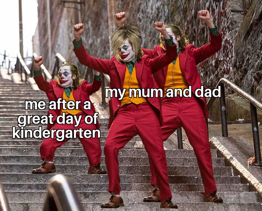 cute wholesome-memes cute text: mum aöd dad after a =great day ofQ =kindergarten 
