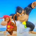 Donkey Kong about to hit Diddy Kong  meme template blank Donkey, Diddy