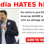 yang-memes yang text: Media HATES him! He wants to give EVERY American $1000 a month, with no strings attached! Young entrepreneur exposes shocking truths about the 4th industrial revolution. LEARN THE TRUTH NOW  yang