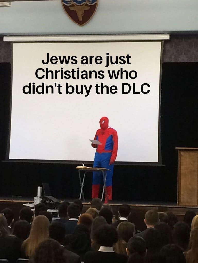 christian christian-memes christian text: Jews are just Christians who didn't buy the DLC 
