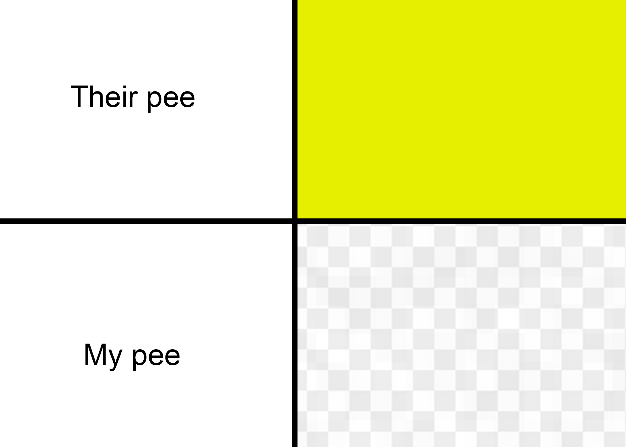 water water-memes water text: Their pee My pee 