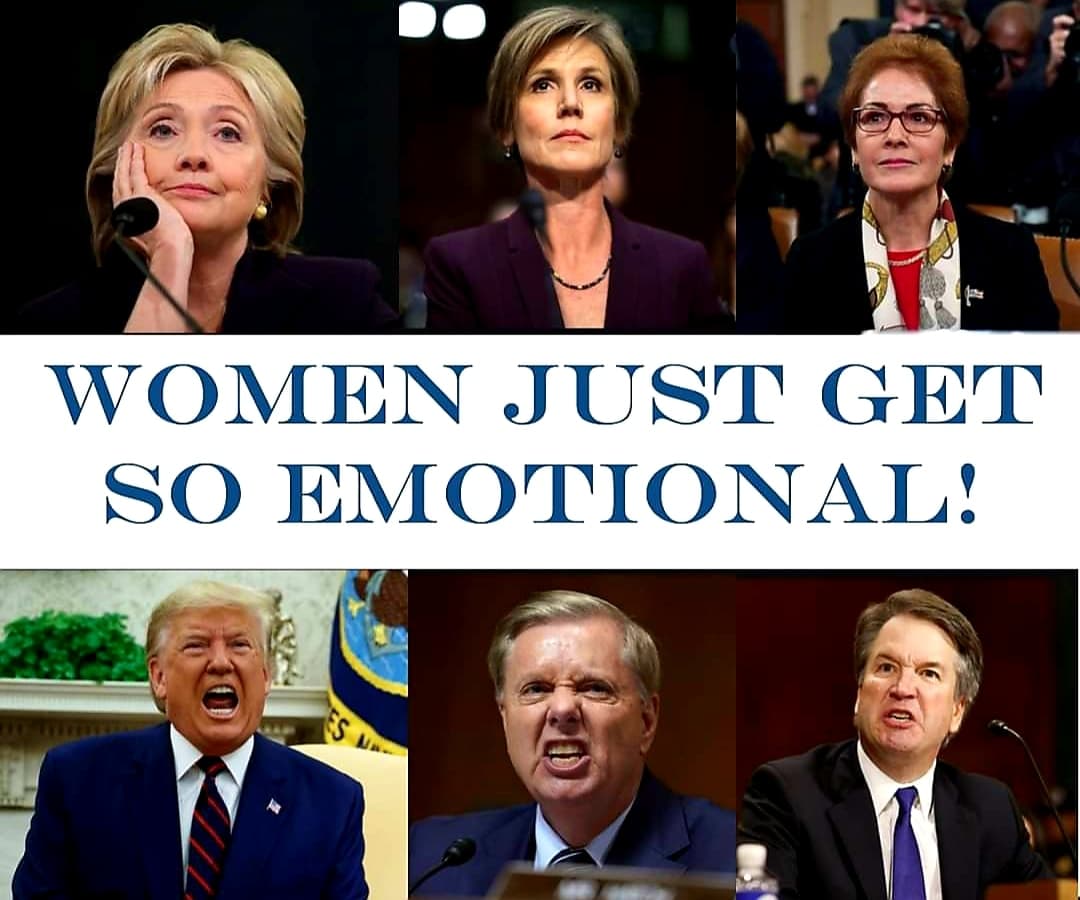 political political-memes political text: WOMEN JUST GET SO EMOTIONAL! 