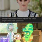 dank-memes cute text: Emma Watson has announced that she is not single: she is "self-partnered" Well that,justsgundS like being single with extrageps. t l/  Dank Meme, Rick and Morty, Emma Watson, Harry Potter, Single, Incel