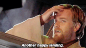 Anothe happy landing High Ground meme template