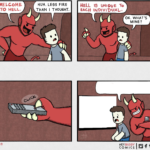 Welcome to hell comic (blank) Comic meme template blank  Comic, Hey Buddy Comics, Hell, Devil, Demon, TV, Watching, Sad