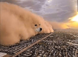 Doge Sandstorm Storm meme template