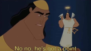 Kronk hes got a point Pointing meme template