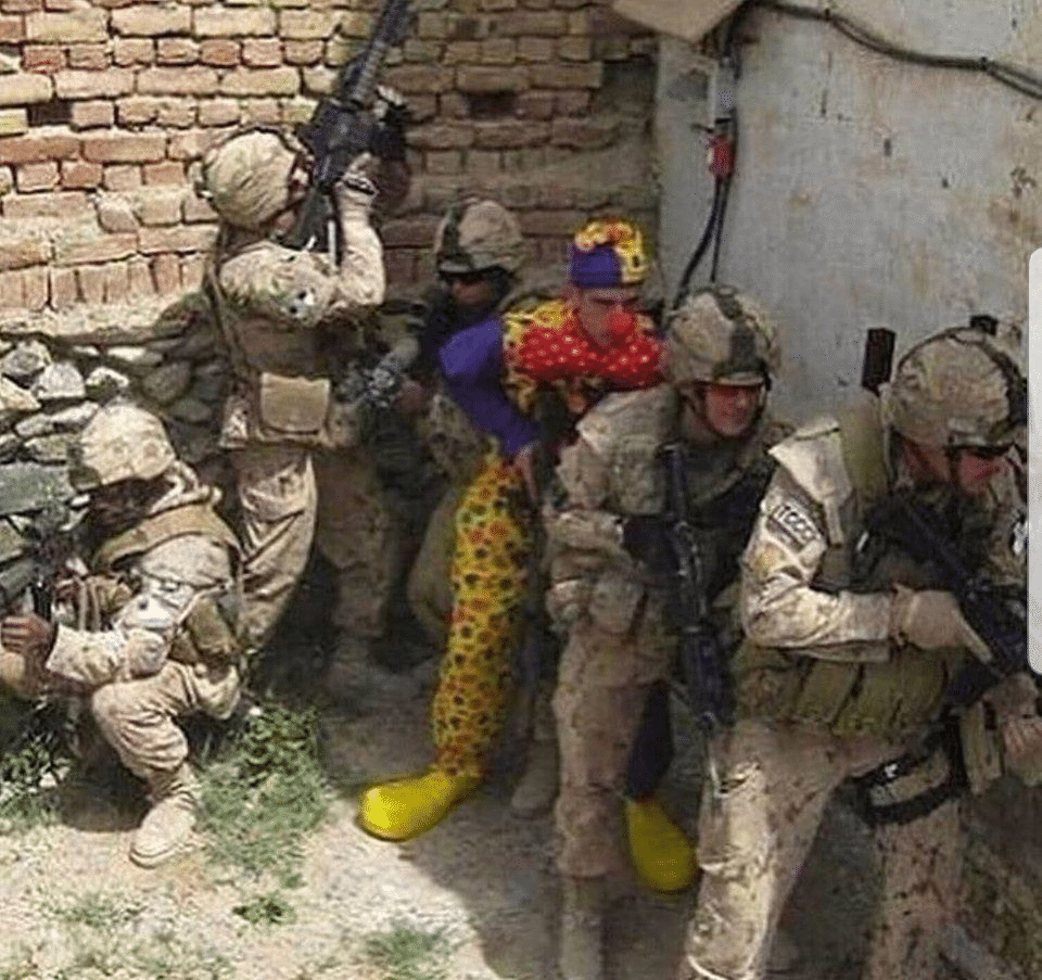 Meme Generator - Clown with soldiers - Newfa Stuff