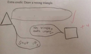 Draw a wrong triangle (blank) Wrong meme template