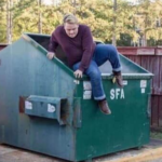 Man climbing out of dumpster Opinion meme template blank  Opinion, Dumpster, Climbing, Trash, Garbage, Escaping, Leaving, Man