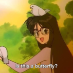 Is this a butterfly? Anime meme template blank  Anime, Girl, Schoolgirl, Stupid, Dumb, Pigeon, Buttefly, Animal, Confused