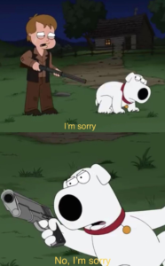 Shooting Brian (blank) Family Guy meme template