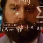 Man doing math Confused meme template blank  Confused, Movie, Math, The Hangover, Reaction, Man, Beard, Zach Galifianakis