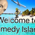 Welcome to Comedy Island Surreal meme template blank  Surreal, Meme Man, Shrek, Plane, Island, Welcoming, Water