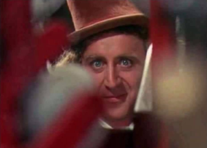 Willy Wonka staring, eyes wide open Movie meme template