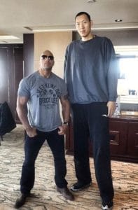 Cool Dwayne “The Rock” Johnson and Simple Tall Guy Giant meme template