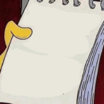 Spongebob holding notepad Spongebob meme template blank