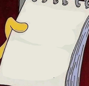 Spongebob holding notepad Note meme template