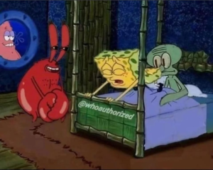 Squidward Sniffing Spongebob Mr Krabs meme template