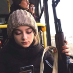Girl with AK-47 looking at phone Guns meme template blank  Guns, Phone, Looking, Nails, Girl, Riding, Train, Opinion, Communism, Socialism, Political