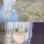 Anime girl looking at sword Anime meme template blank  Anime, Sword, Happy, Happy, Inside