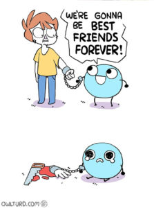 Were gonna be best friends forever comic Leaving meme template