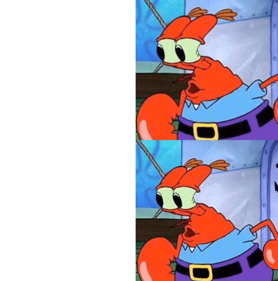 Meme Generator - Mr. Krabs as a kid sad, looking down - Newfa Stuff