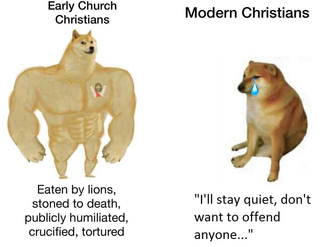 Christian, Lord, God, Christ, Spirit, James Christian Memes Christian, Lord, God, Christ, Spirit, James text: Early Church Christians Eaten by lions, stoned to death, publicly humiliated, crucified, tortured Modern Christians 