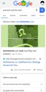 cringe memes Cringe, Reddit, CRAWL text: Gotgle are inch worms cool ALL IMAGES SHOPPING NEWS Did you mean: are inchworms cool Inchworms are cool, but they are insects. Apr 16, 2012 https://biologygrowsonyou.wordpress.com > . VIDEOS O Inchworms vs. Earthworms I Biology Grows On You O About Featured Snippets Feedback PEOPLE ALSO ASK Do inch worms turn into anything? Do green inch worms bite?