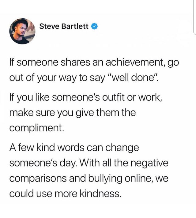 Tweets, Marsha, LinkedIn, Compliment, Target Black Twitter Memes Tweets, Marsha, LinkedIn, Compliment, Target text: Steve Bartlett O If someone shares an achievement, go out of your way to say 