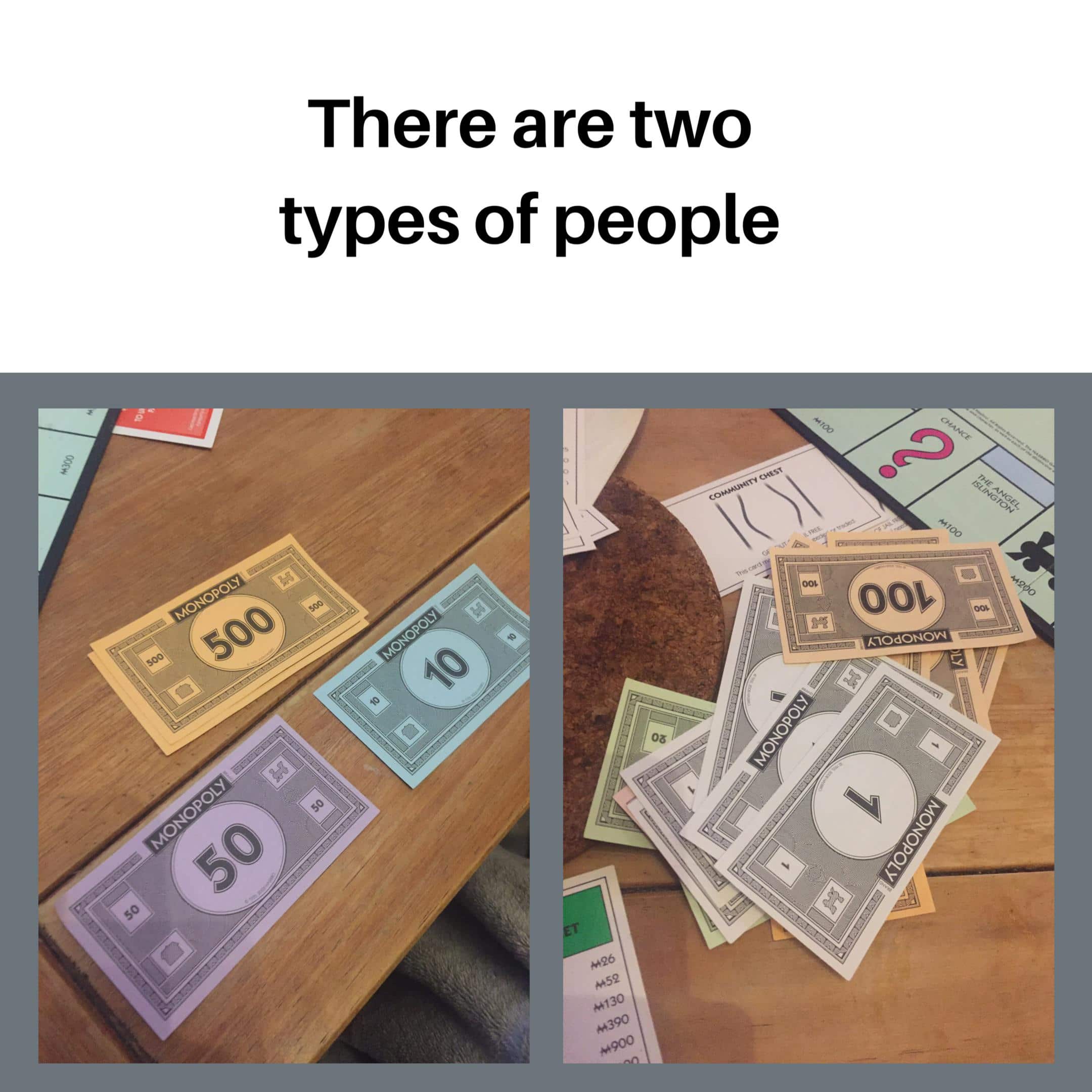 Funny, Monopoly, WgXcQ, Qw4, Mandela, Reality other memes Funny, Monopoly, WgXcQ, Qw4, Mandela, Reality text: There are two types of people no dONOVA 