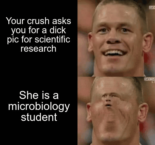 Dank, Brain Dank Memes Dank, Brain text: Your crush asks you for a dick pic for scientific research She is a microbiology student 