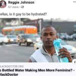 Water Memes Water, Second text: Reggie Johnson 57 mins • O Fellas, is it gay to be hydrated? BLACKDOCTOR.ORG Is Bottled Water Making Men More Feminine? - BlackDoctor  Water, Second