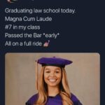 Wholesome Memes Black, Black Woman Achieving Big Things Ya Love text: black elle woods @badgalariiii Graduating law school today. Magna Cum Laude #7 in my class Passed the Bar *early* All on a full ride 4/ Posted in r/BIackPeopIeTwitter by u/eyerollingsex reddit  Black, Black Woman Achieving Big Things Ya Love