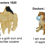 Dank Memes Dank, Doctors, Bloodletting text: Doctors 1620 I have a goth icon and prescribe cocaine Doctors 2020 I am scared of apples 