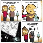 Comics Bottled up. [oc], Stewie text: THIS IS WHERE I BOTTLE MY EMOTIONS. BUT IT
