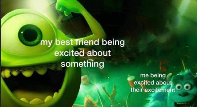 Wholesome memes, Secondhand Wholesome Memes Wholesome memes, Secondhand text: y bes end being excited about somethüng me being