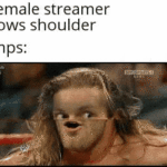 Dank Memes Dank, Gif text: *Female streamer shows shoulder Simps:  Dank, Gif