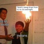 other memes Funny, India, Chinese, Indians, Indian, Million text: Tiktok