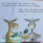 boomer memes Cringe, Drugs text: As I get older, a)) I need in life is a Specsavers, a Boots and a Greggs..- Yep, life is aJJ specs and drugs and sausage rolls!  Cringe, Drugs