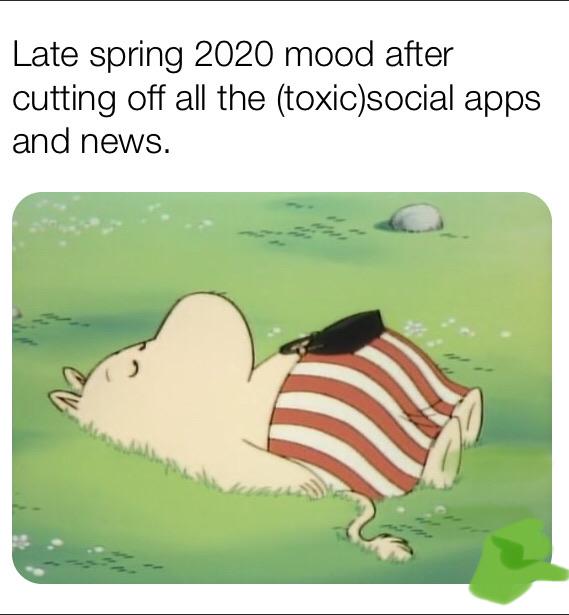 Wholesome memes, Reddit Wholesome Memes Wholesome memes, Reddit text: Late spring 2020 mood after cutting off all the (toxic)social apps and news. 