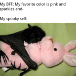 Wholesome Memes Wholesome memes, My Best Friend text: My BFF: My favorite color is pink and sparkles and- My spooky self:  Wholesome memes, My Best Friend